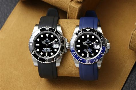 Rolex submariner on rubber